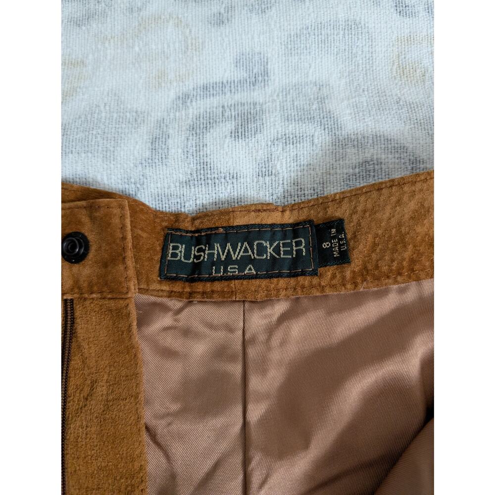 Bushwacker USA Vintage Suede Nubuck Leather High Waisted Shorts - Picture 9 of 13